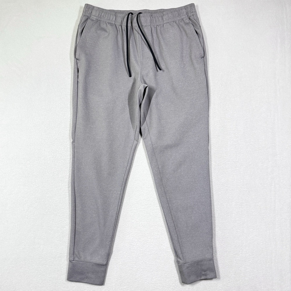 Rhone Pants Mens Large Spar Tactel Jogger Performance Gym Training Grey Pull On - Picture 1 of 15